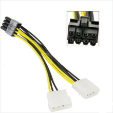 Adaptateur de câble d&#39;alimentation VGA 8 broches PCI-E vers 2X 4 broches Molex